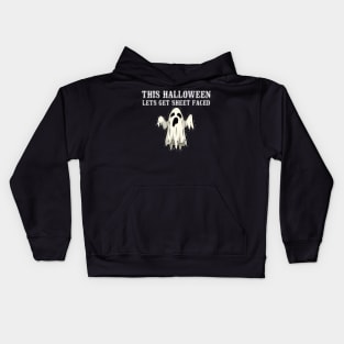 This Halloween Let's Get Sheet Faced Fun Drinking Halloween Kids Hoodie